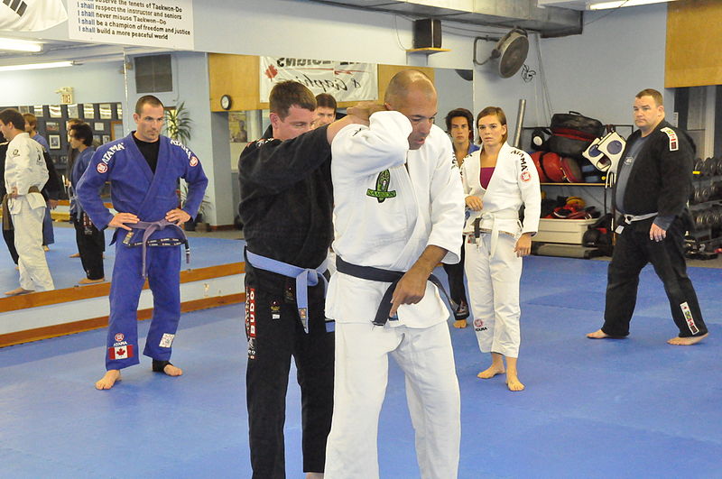 Royce Gracie demonstrating techniques