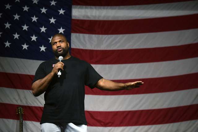 Ramage Jackson giving a public speech